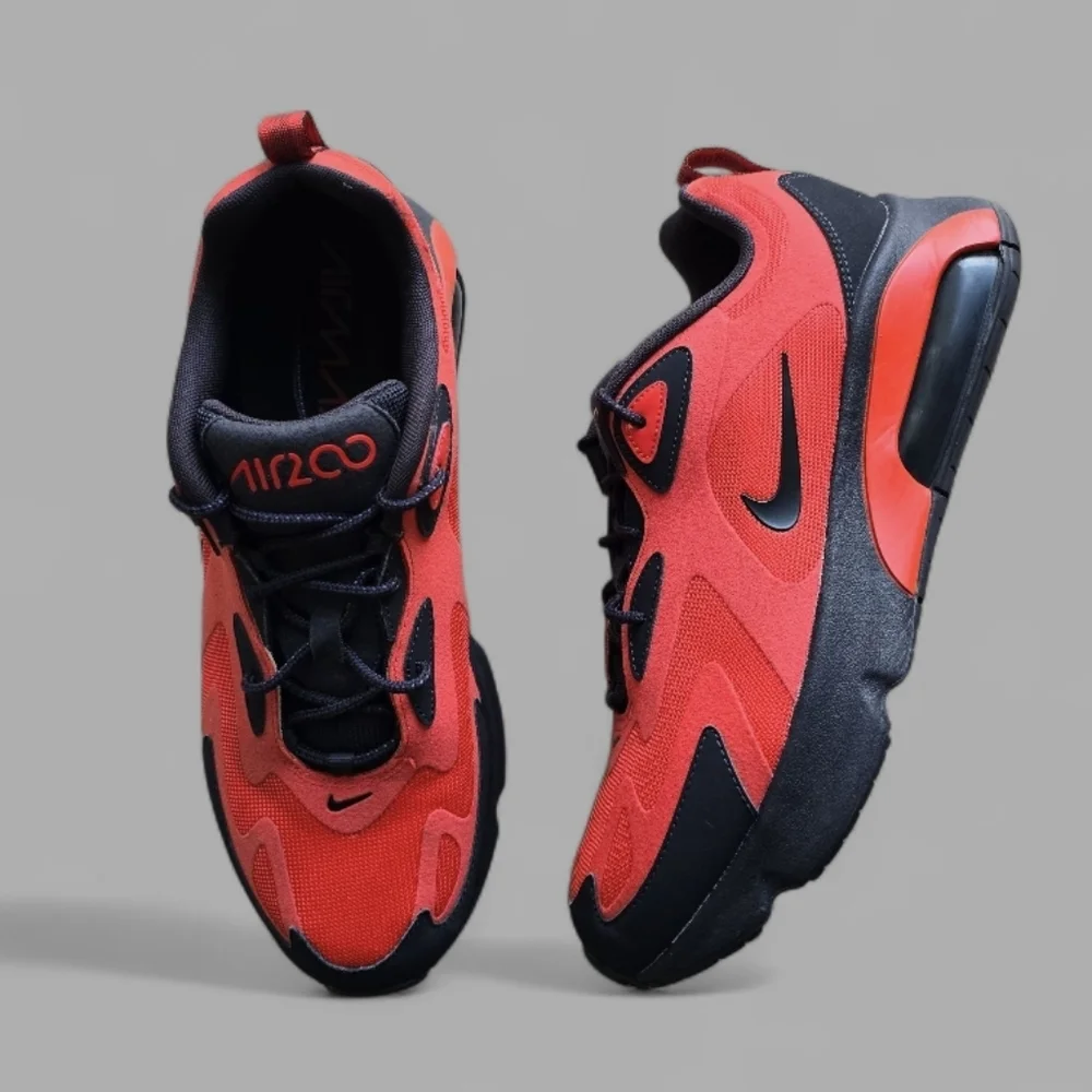 Nike Air Max 200 Black Habanero Red AQ2568-600